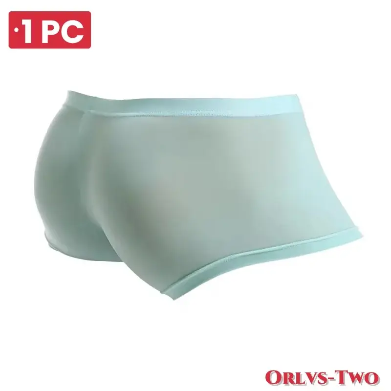 男性パンティーアイスシルクボクサーセクシーな下着超薄型ボクサーパンツシースルー男性パンツ Boxershorts — image 6