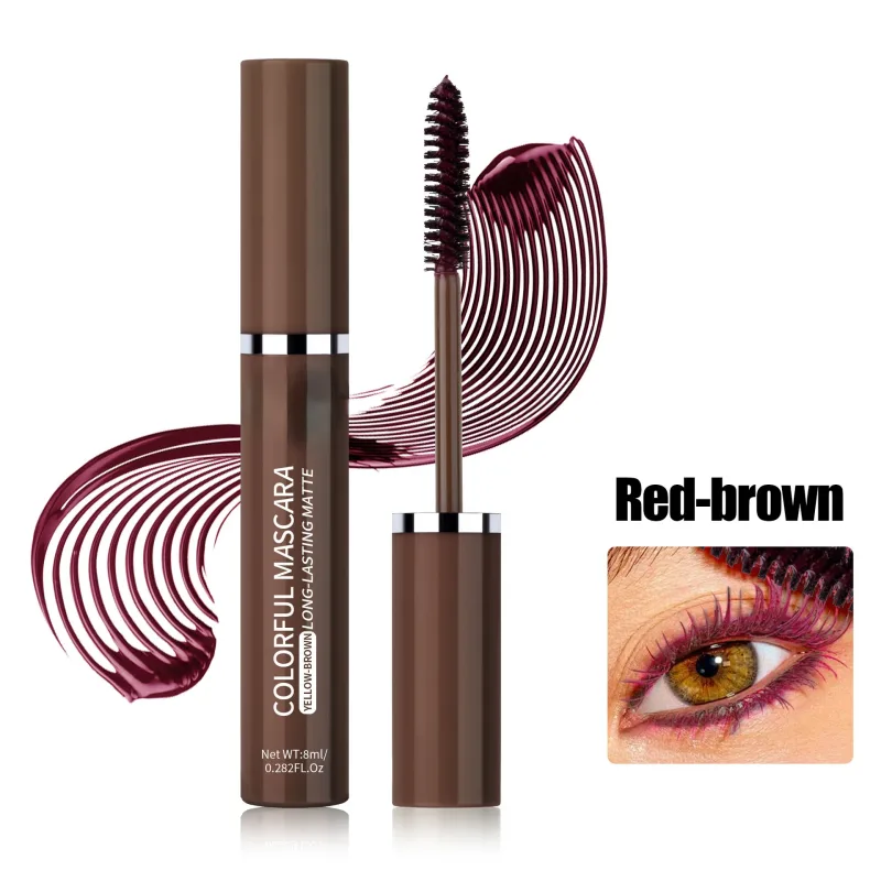 สีมาสคาร่าขนตาสีฟ้าสีชมพูสีเขียวที่มีสีสันมาสคาร่ากันน้ำ Charming Long Lasting Curling มาสคาร่า Eye แต่งหน้าคริสต์มาส — image 11