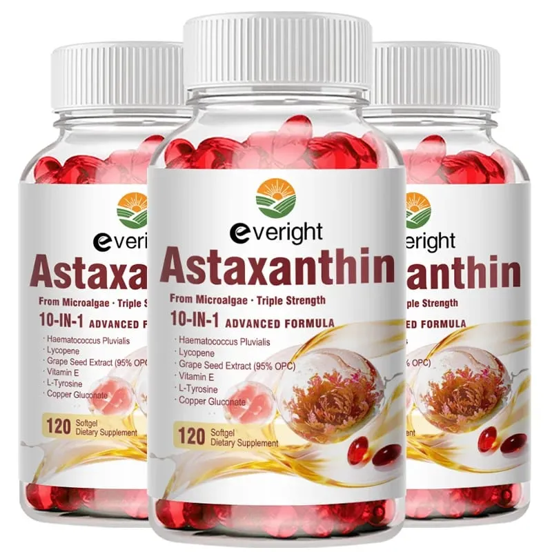 Astaxanthin 24mg – Potent Antioxidant for Skin Eyes & Immune Health – 10-in-1 with Lycopene Grape Seed Vitamin E & Zinc — image 2