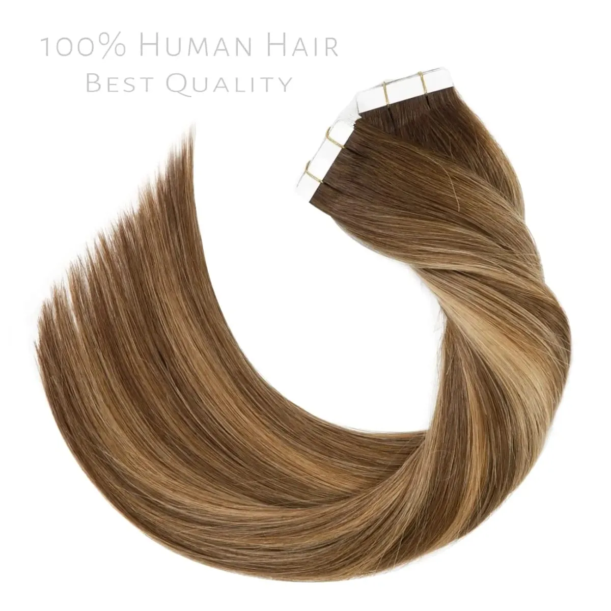 Highlight #4/27 Straight Tape In Hair Extensions 100% Human Hair Skin Weft Invisiable Tape In Human Hair Extensions 20/40/60pcs — image 3