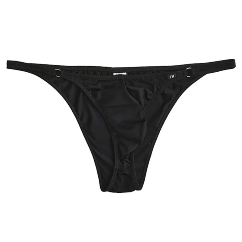 Men's Half-covered Butt Briefs Bulge Pouch Comfortable Underwear Gay Lingerie Sexy U Convex Belt Loop Low Waist Underwear