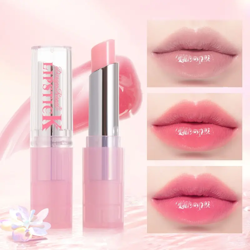 Balsem Bibir Warna Melembapkan Berkilat Kalis Air Balsem Bibir Merah Jambu Tahan Lama dengan Kesan Berkilat Sesuai untuk Semua Jenis Kulit Menenangkan — image 2