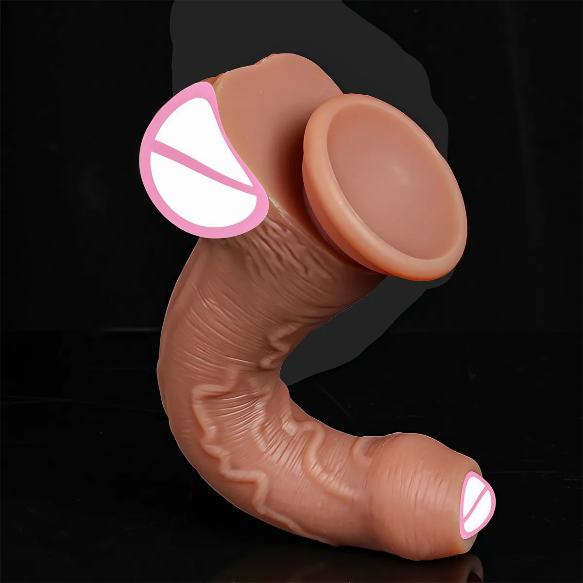 Murah Lembut Ayam Realistis Strapon Besar Dildo Kulit Merasa Penis Kecil Double Silicone Suction Cup Kontol Gay Anal Mainan Seks Pria wanita — image 3