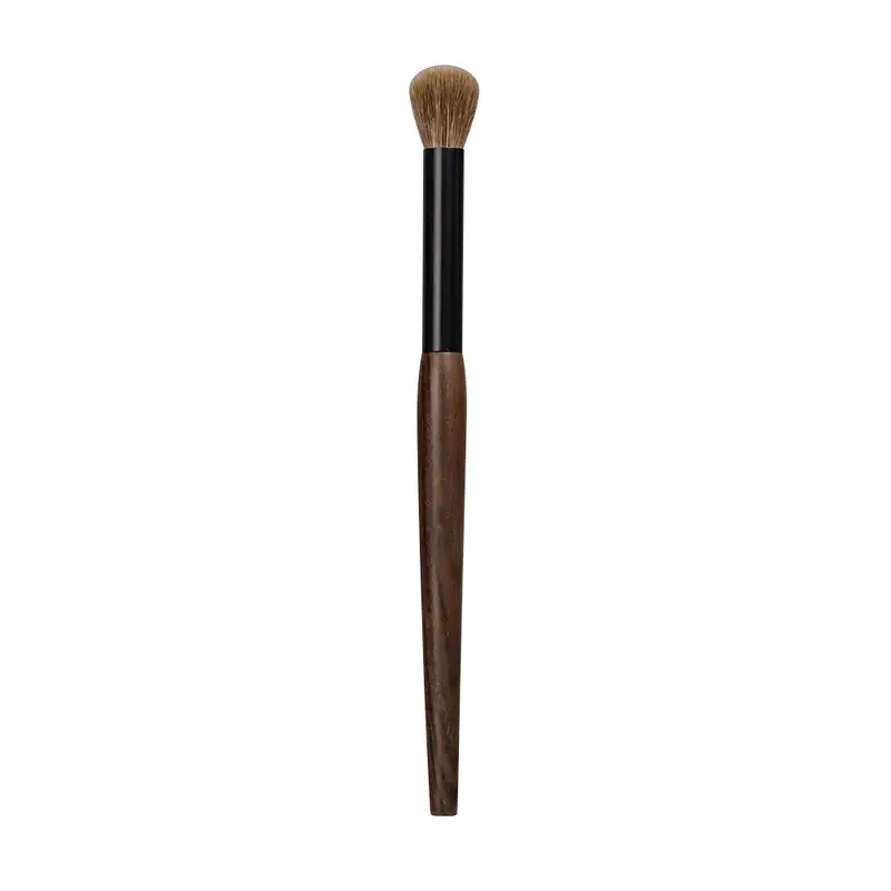 T127 Berus Makeup Buatan Tangan Profesional Bulu Kambing Semulajadi Hidung Pembayang Mata Berus Pengadunan Berus Mekap Pemegang Kayu Eboni Pendek