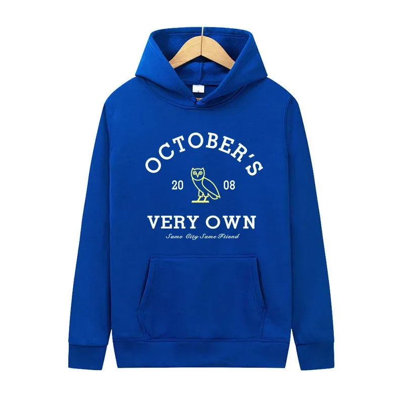 October's Very Own Owl Print Hoodie Unisex Men Women Casual Pullover Long Sleeve Streetwear Fleece Hooded Sweatshirt With Pocket — image 2