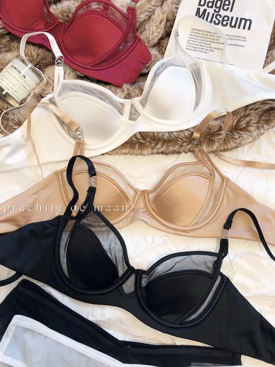 1 Set/Frauen Unterwäsche Set Sexy Spitze Push-Up Bh Französisch Dünne Tasse Komfort Büstenhalter Sommer Mesh Atmungsaktive Bralette dessous Set