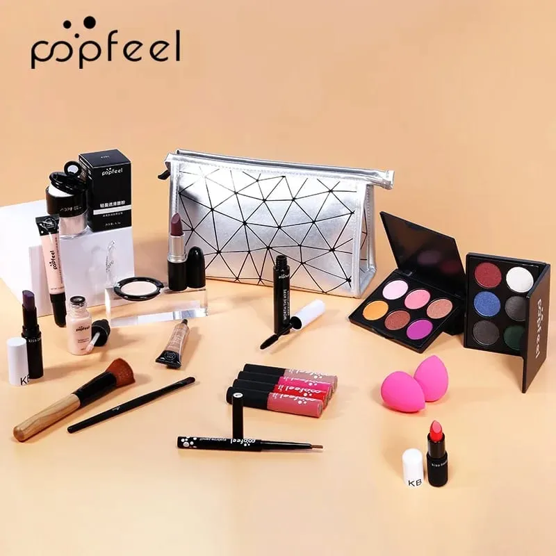 Professional Makeup Kit For Girl Eyeshadow Cream Make up Bag Concealer Blush Lip Gloss Lipstick Makeup Brush Women Make-up Set