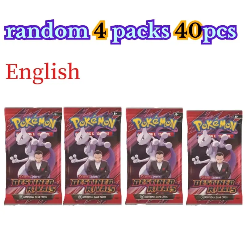 zábava 40 kusů Pokemon Card Pack 4 sady Sun Moon Violet 151 Angličtina Sběratelské karty Sběratelské hračky Halloween Dárek Fantasy Sci-Fi — image 22