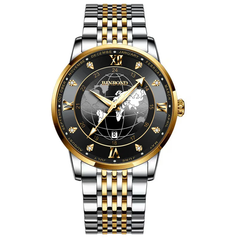 Original Stainless Steel Quartz Watches For Men Luxury Luminous Waterproof Men's Watch Reloj Hombre Wristwatch Mal Gift