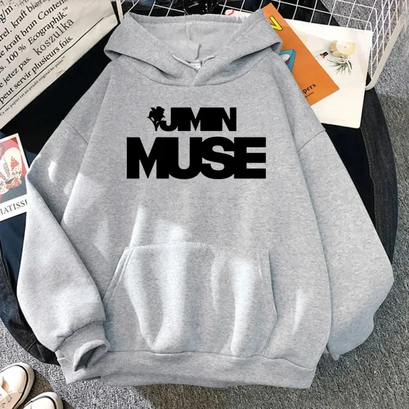 Jimin Muse Hoodie Fashion Women Harajuku Aesthetic Streetwear Casual Hoodies Unisex Vintage Pullovers Sweatshirts — image 4