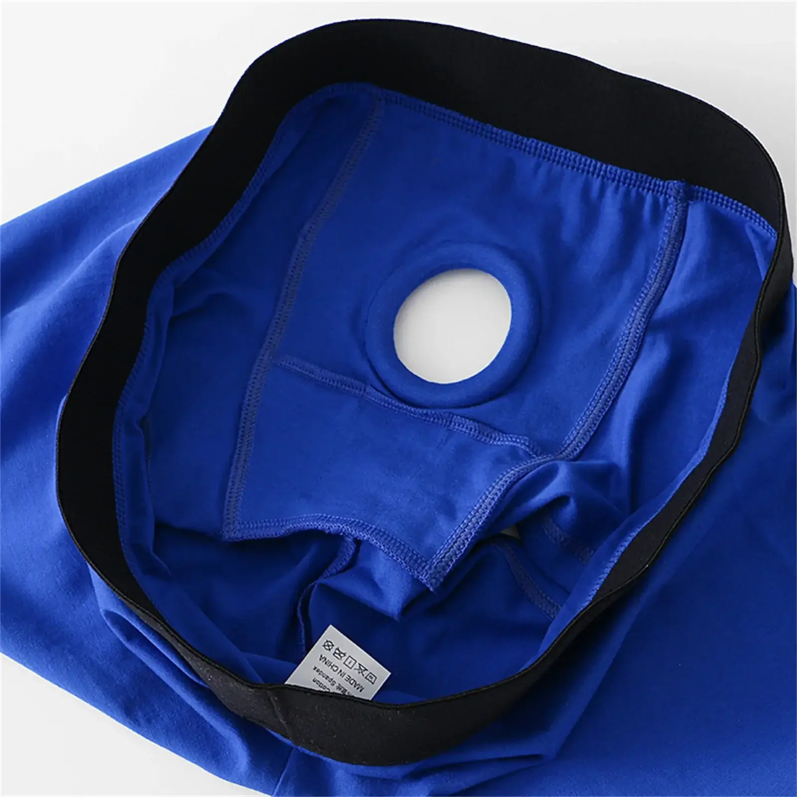 Mens Cotton Underwear Soft Open Pouch Hole Boxer Shorts Cock Ring Silicone Ring Sexy Boxer Briefs Erotic Panties Trunks Stretchy — image 3