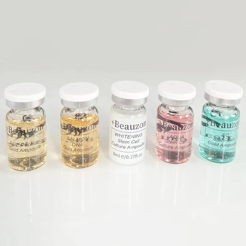 8ml บีบีครีม Hyaluronic Acid Facial Glow Serum Ampoule Essence Peptide Moisturizing Foundation Skin Rejuvenation Care Beauzon