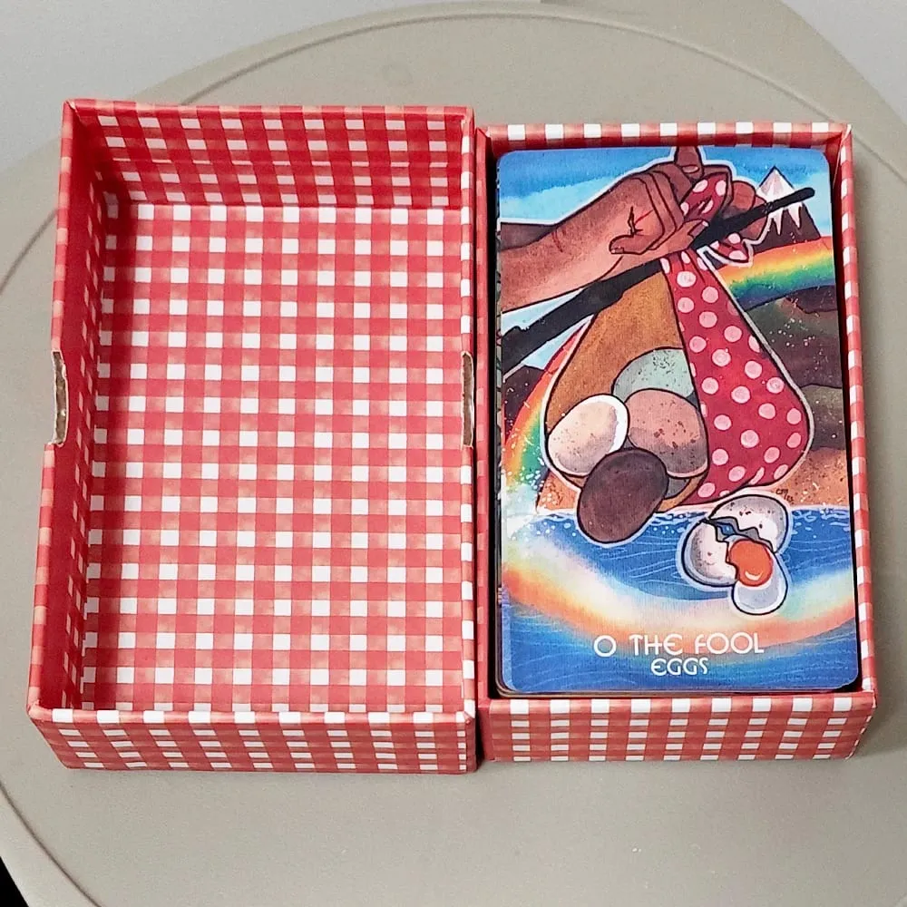 Magiczna spiżarnia talia tarota podwójnie tłoczony karton akwarelowe karty tarota z motywem żywności dla domowych kucharzy i smakoszy 12*7cm — image 6