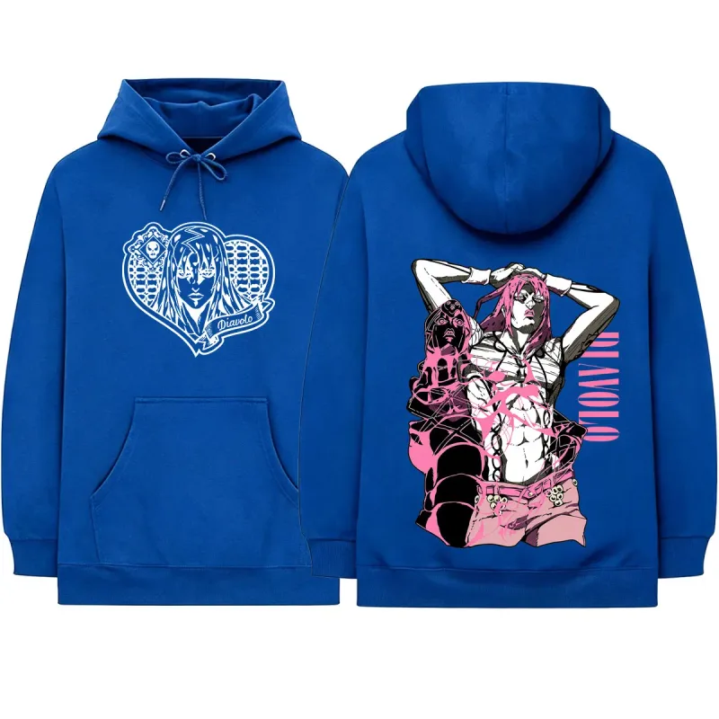 Anime Jojo Bizarre Adventure King Crimson Diavolo Hoodies Men's Women Clothing Fashion Oversized Hooded Sweatshirts Pullovers — image 11