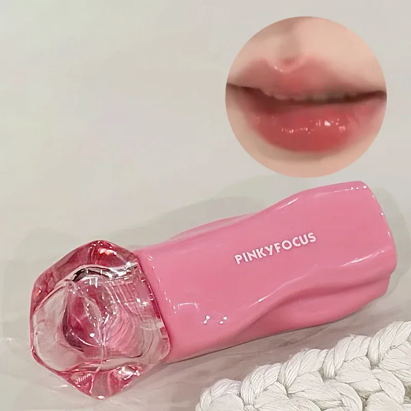 Pinkyfocus Lipstick Glossy Mirror Lip Gloss Ενυδατικό Ενυδατικό Ζουμερό Nude Lip Tint Κραγιόν μακράς διαρκείας καθημερινό φυσικό μακιγιάζ — image 8