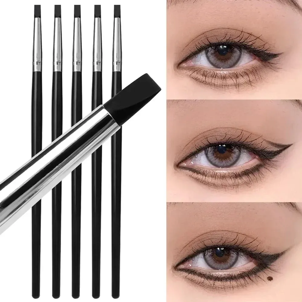 Escova de delineador de silicone lâmina multiuso sobrancelha batom pincéis fáceis de usar caneta de pintura de unhas olhos moldar ferramentas de modelagem