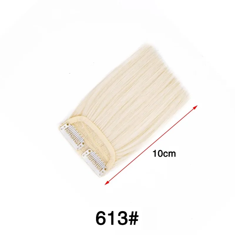 Synthetic 10"20"30Cm Clip In Extension Straight Hair Pad Hairpieces Thinning Hair Invisible Seamless Hair Pads Increase Hair