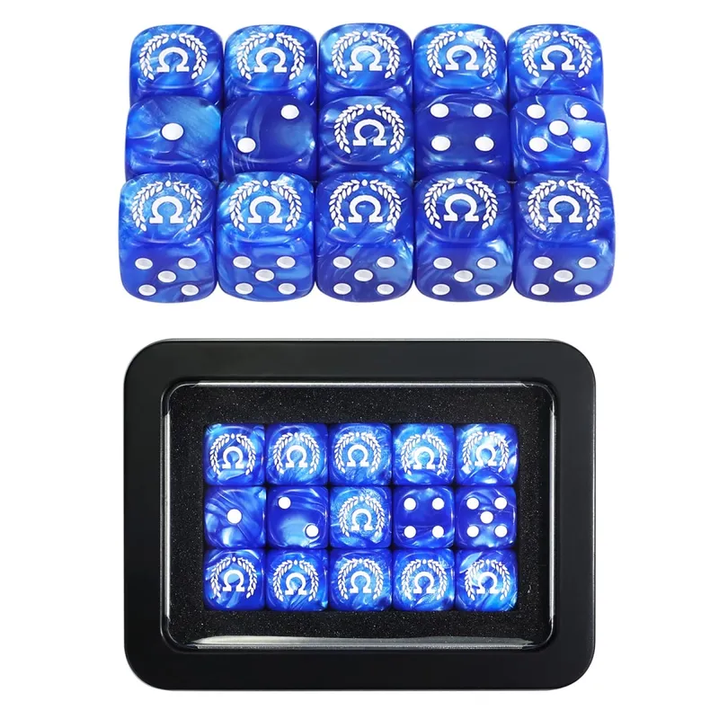 15PCS 16mm/0,63inch D6 Wargaming sada kostek pro stolní miniatury hry Sledování poškození armádní frakce žetony kostek — image 2