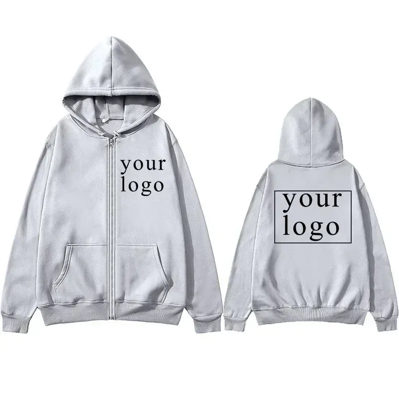 Lelaki Wanita Baharu DIY Zip kardigan hoodie 2025 Fesyen Baharu Rekaan Sendiri Logo Jenama/Gambar Tersuai Diperibadikan Di Mana-mana