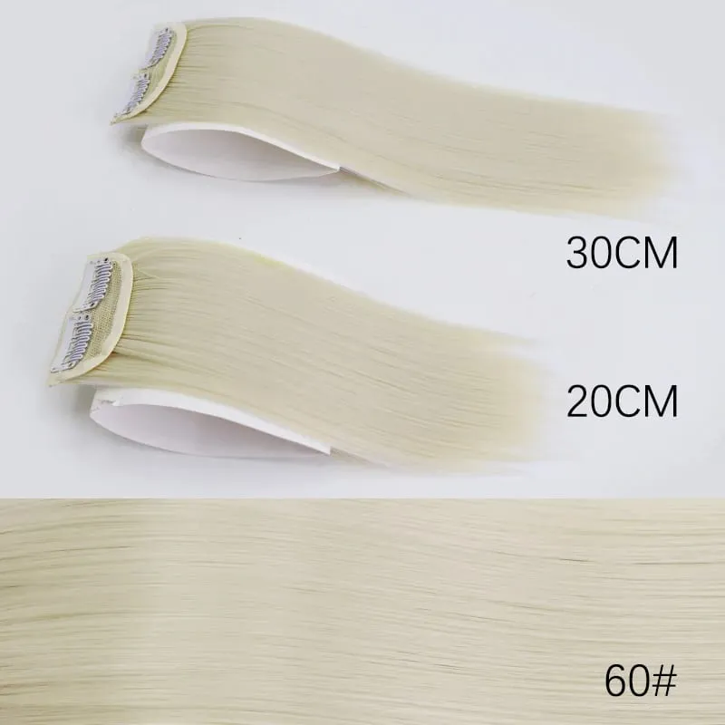 Extension de cheveux synthétiques lisses invisibles à Clip, 20/30cm, une pièce, couverture supérieure et latérale, postiche moelleuse pour femmes — image 16
