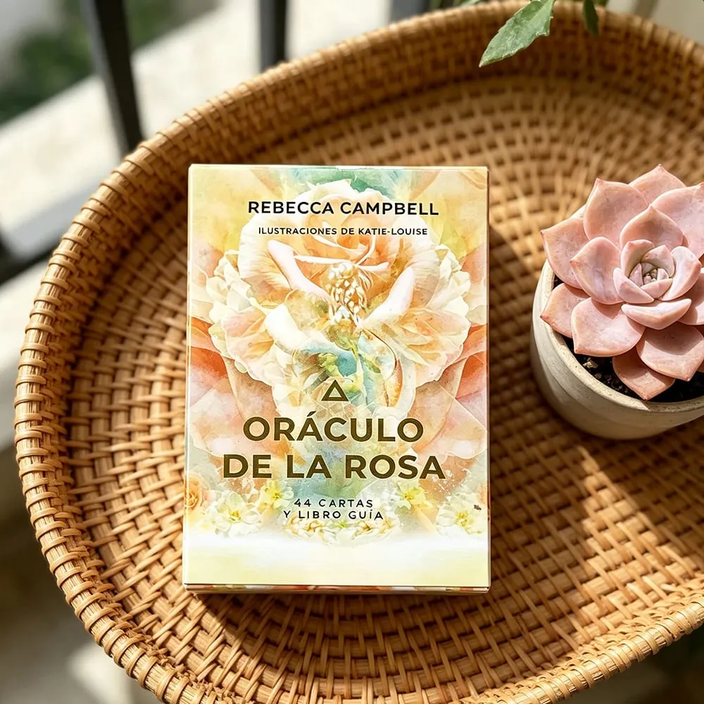 10*7CM Oráculo De La Rosa Oracle Cards 44 Cards Mysterious Divination Deck Spiritual Reading Cards Game for Women Gift