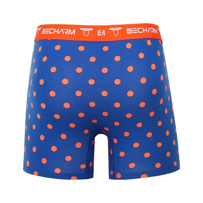 Nova calcinha masculina boxers shorts laranja e roxo tamanho grande conjunto de cuecas masculinas boxer homem sexy roupas curtas — image 2