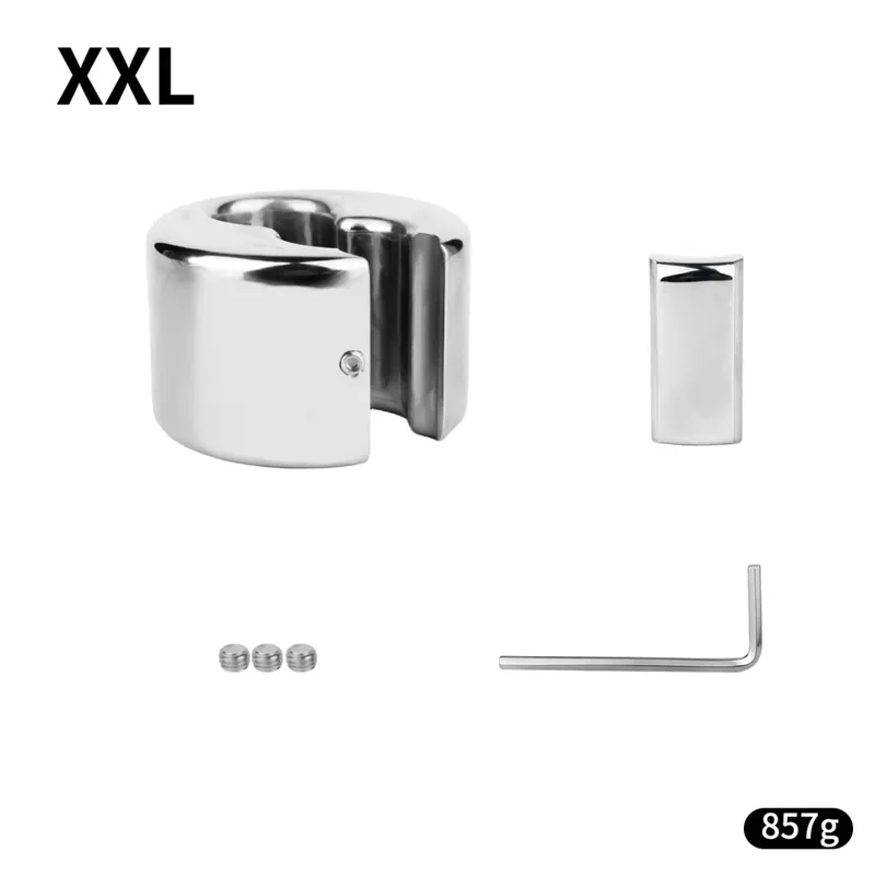 Screw Lock Metal Scrotum Pendant Ball Stretcher Testis Weight Cock Ring Penis Restraint Stainless Steel Sex Toys for Men 18
