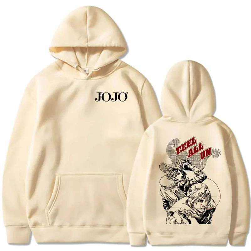 Anime JoJo Bizarre Adventure STEEL BALL RUN Gyro Zeppeli Johnny Joestar Hoodies Men Women Clothing Fashion Pullovers Sweatshirts — image 3