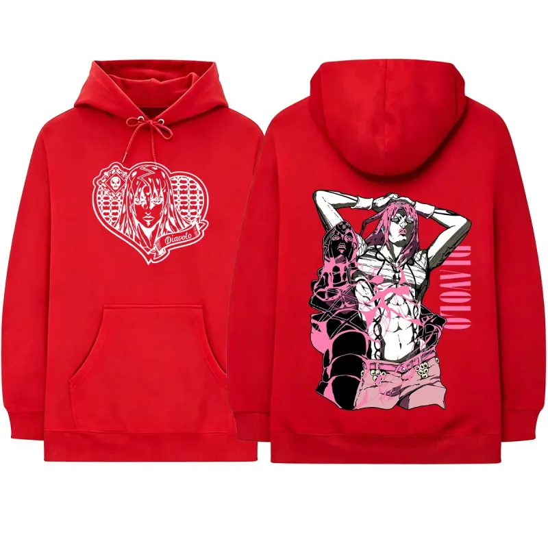Anime Jojo Bizarre Adventure King Crimson Diavolo Hoodies Men's Women Clothing Fashion Oversized Hooded Sweatshirts Pullovers — image 9