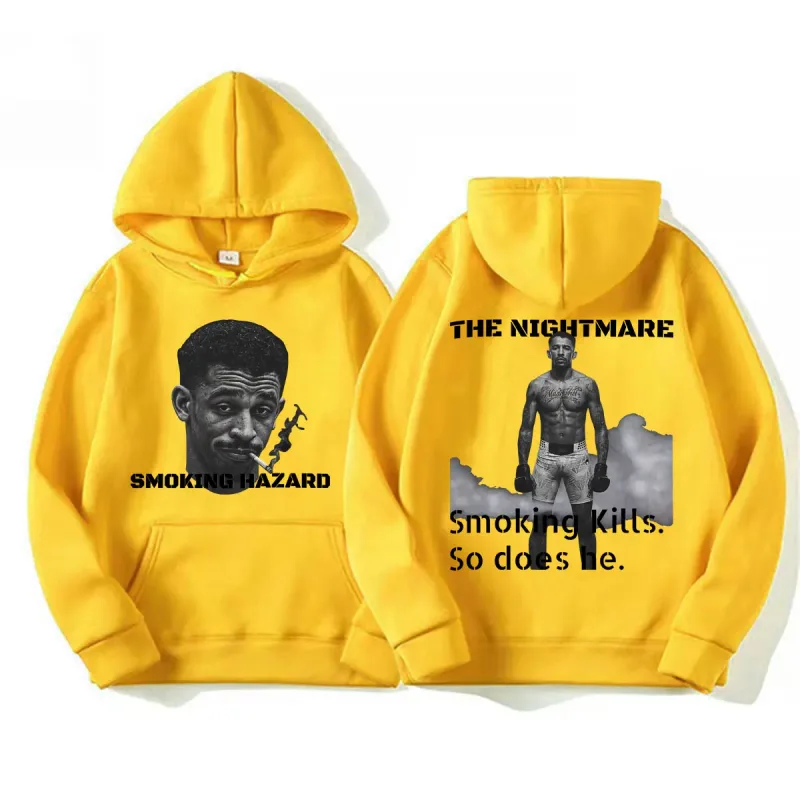 The Nightmare Carlos Prates Smoking Hazaro Hoodies Men Women Violence Aesthetics Sweatshirts Casual Fleece Long Sleeve Pullovers