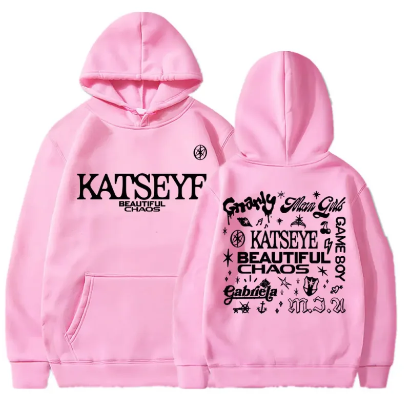 Kpop Katseye Güzel Kaos Albümü Turu Kapüşonlular Moda Retro Harajuku Erkek Kadın Spor Polar Büyük Boy Eşofman Streetwe... — image 5