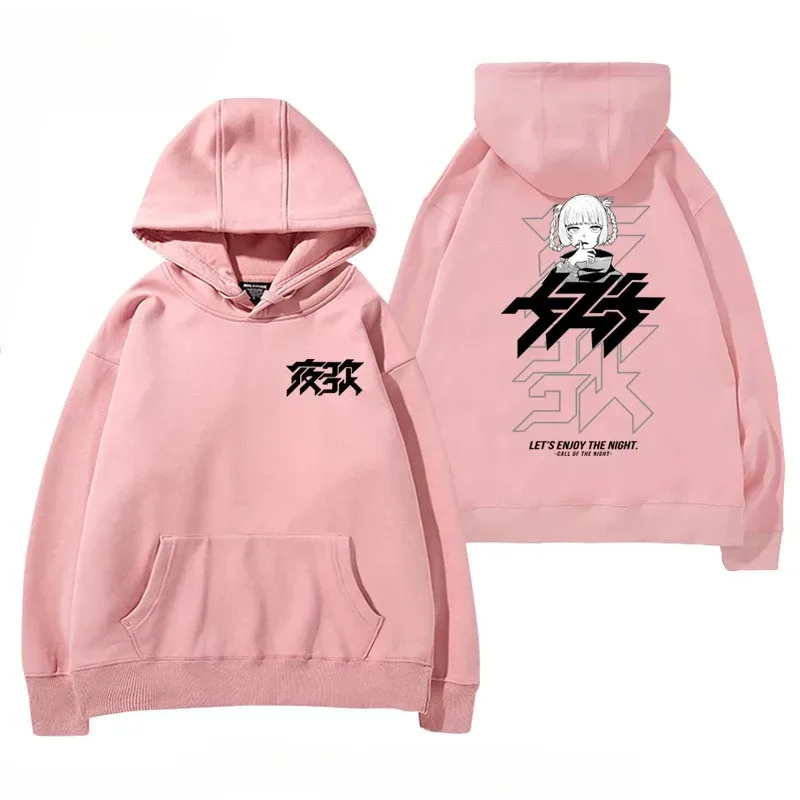Y2K Anime CALL OF THE NIGHT Nazuna Nanakusa Grappige Hoodie Hip Hop Grafische Sweatshirts Poleron Hombre Streetwear Harajuku Tracksui