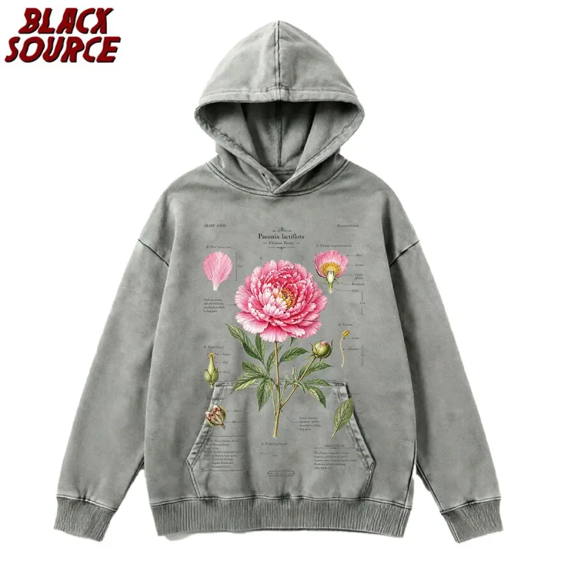 T412 American Rose Letter Print Hoodie, Men's Casual Pullover Sweatshirt, Breathable Urban Streetwear, Trendy Daily Wear — image 21