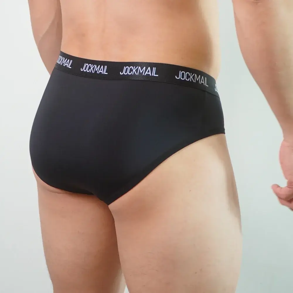 Jockmail Herr Underkläder Låg midja Sexig Brev Sport Andas Sommar Ice Silk Trosor Stor väska Nylon Enfärgad Man Trosor — image 10