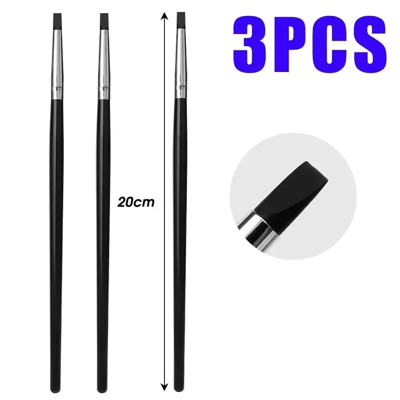 Escova de delineador de silicone lâmina multiuso sobrancelha batom pincéis fáceis de usar caneta de pintura de unhas olhos moldar ferramentas de modelagem