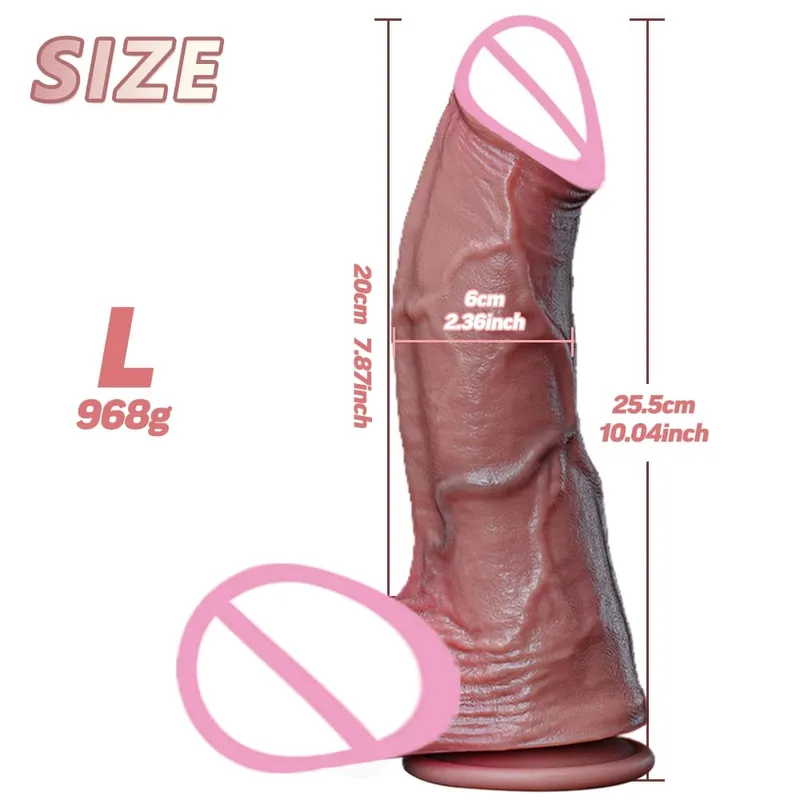 Realistisk Mjuk Stor Dildo XXL Porr Enorm Tjock Fake Penis Dubbel Silikon Kuk Kvinna Man Onani Sugkopp Analsexleksaker
