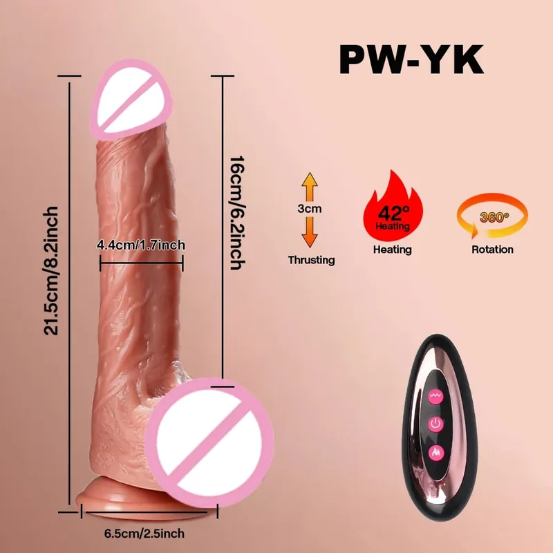 Vibrador realista sem fio, rotação remota, ventosa para pênis, ponto g, estimulador de clitóris, brinquedos sexuais, vibradores telescópicos — image 11