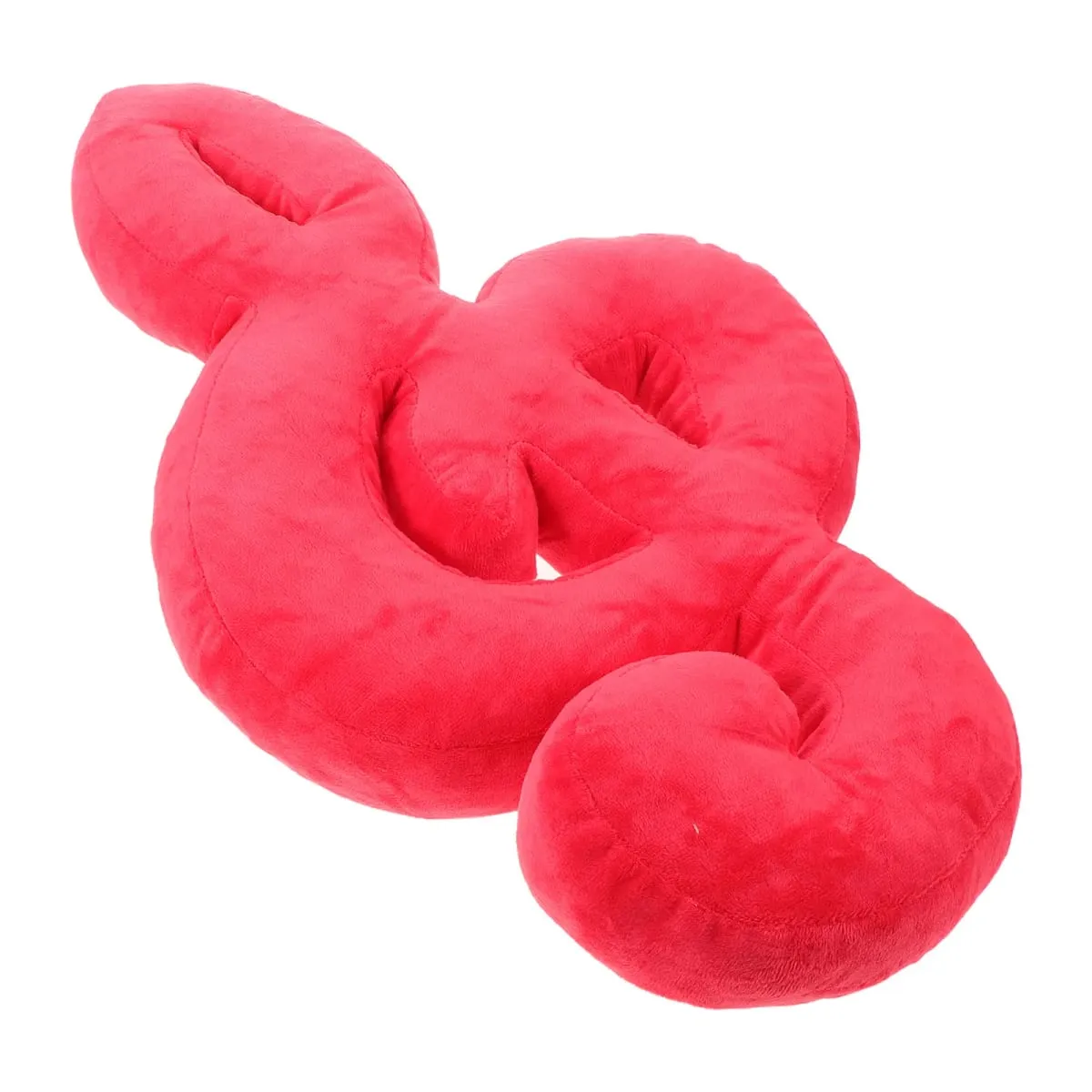 Musical Note Shaped Pillow Cozy Supportive Aesthetic Throw Cushion for Couch Sofa Bed Chair Workspace 20.44x12.97x3.14 Inch Red