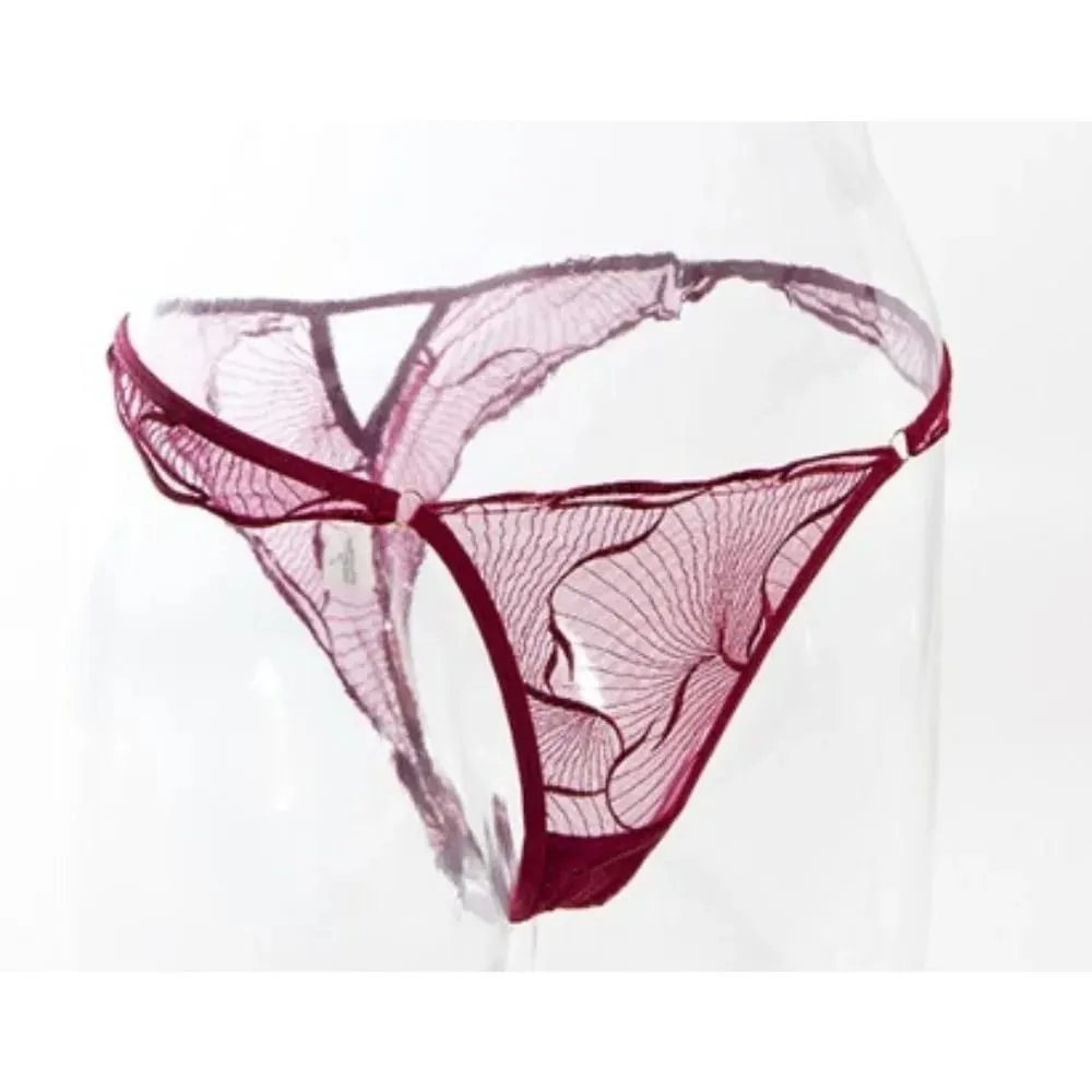Women Elegant French Lace Bra Set Floral Embroidery Hollow Ultra Thin Cup Minimizer Brassiere Light Sheer Lingerie 32 - 38セクシーな — image 3