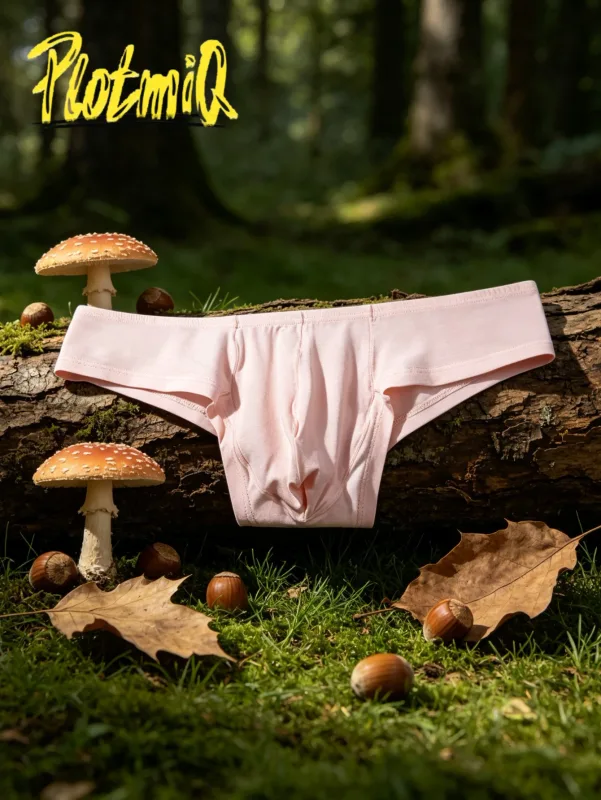2PCS Low Rise Comfort Men Cotton Briefs Pink Soft Fabric Wide Waistband 3D Support Pouch Moisture Friendly Mens Underwear — image 4