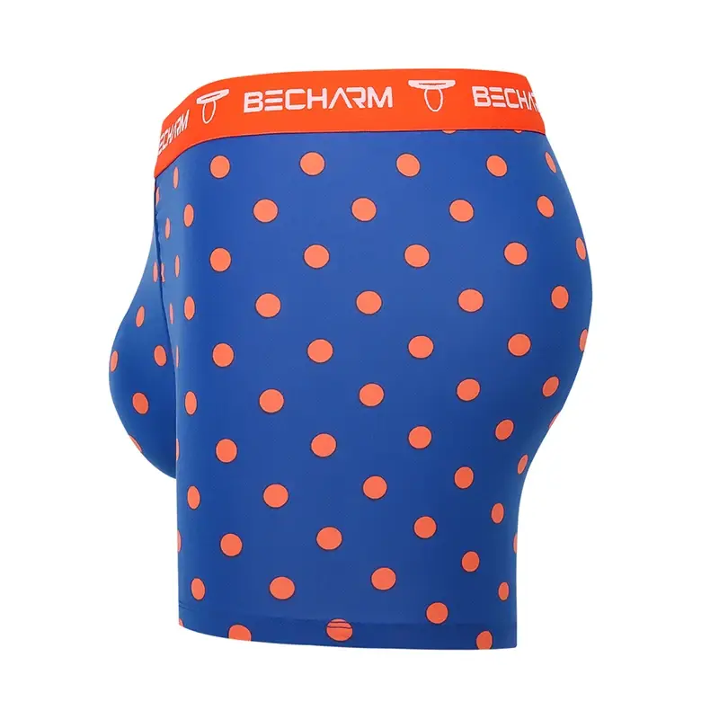 Nova calcinha masculina boxers shorts laranja e roxo tamanho grande conjunto de cuecas masculinas boxer homem sexy roupas curtas — image 3