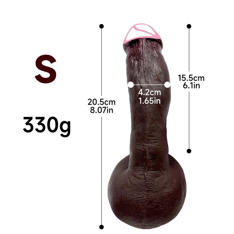 Consolador grueso realista para hombres y mujeres, pene de silicona, pene grande, tapón Anal, juguete sexual para hombres y mujeres Gay, 3 tamaños, sensación de piel suave, realista y grueso — image 13