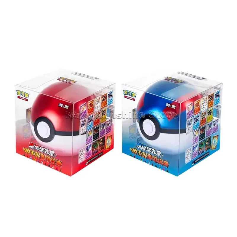 Poke Ball Master Balls Premium Ball Gift Box Pokemon Cards PTCG Simplificado Chinês Pacote Original Crianças Aniversário Brinquedo de Natal — image 4