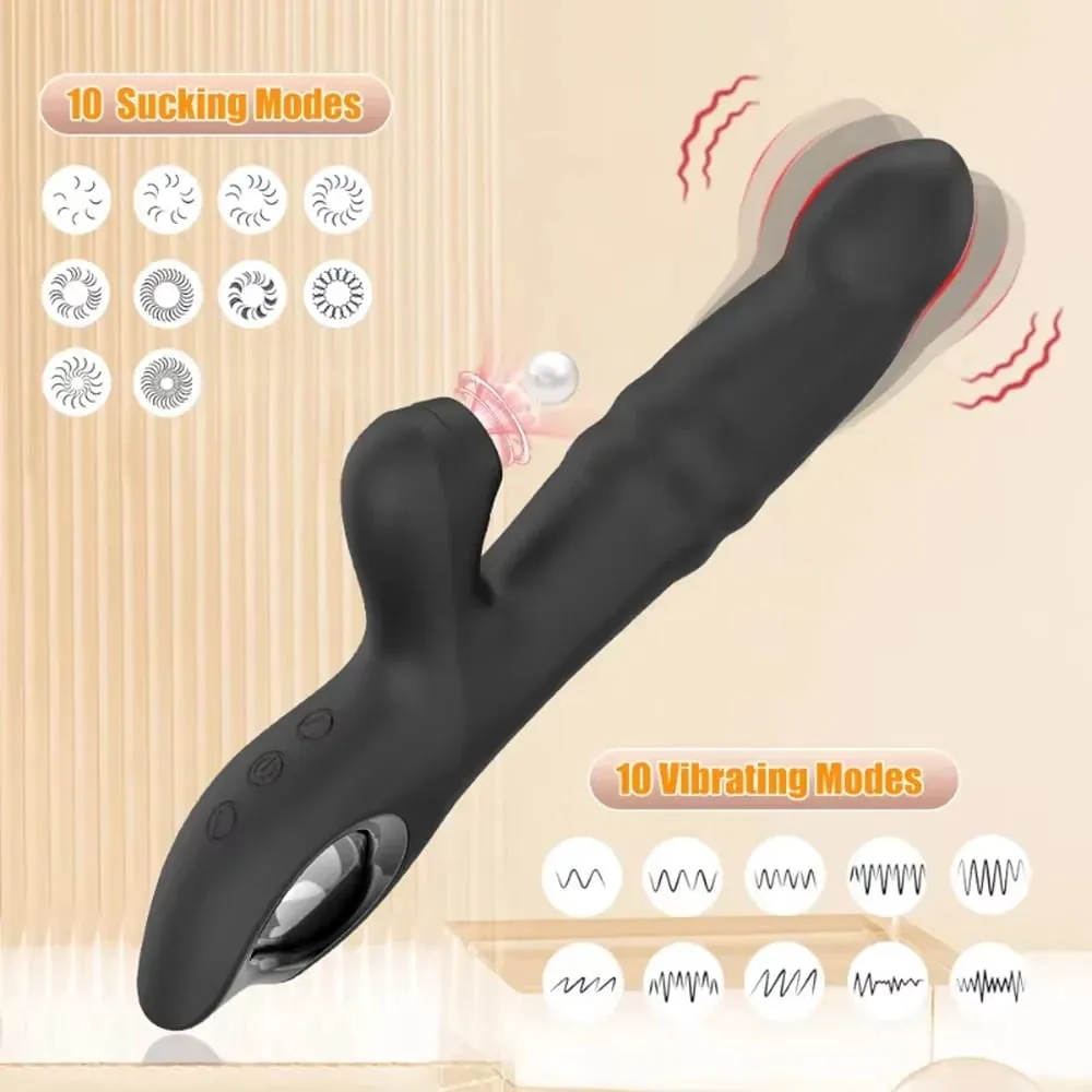 Female Clitoris Sucker Rabbit Vibrator Vibrating Sucking Swing Vagina G Spot Vibrator Masturbator Dildo Massager Adult Sex Toys — image 2