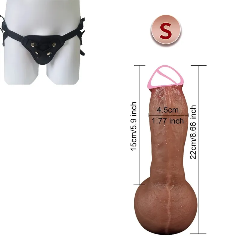 Consolador grueso realista para hombres y mujeres, pene de silicona, pene grande, tapón Anal, juguete sexual para hombres y mujeres Gay, 3 tamaños, sensación de piel suave, realista y grueso — image 8
