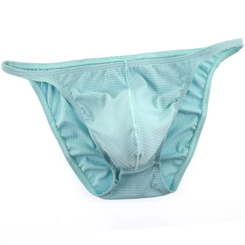 Herr Bikinitrosor Sexiga underkläder Gay Trosor Bekväm penispåse Slip Hombre Cuecas Herrkalsonger Nylon Mesh QuickDryHT116 — image 3