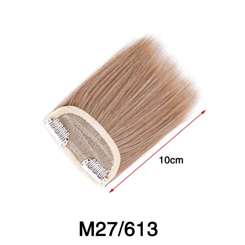 Synthetic 10"20"30Cm Clip In Extension Straight Hair Pad Hairpieces Thinning Hair Invisible Seamless Hair Pads Increase Hair
