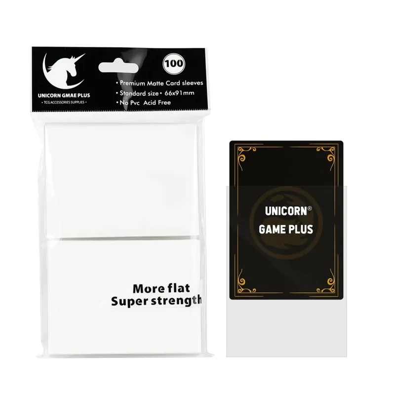 100pcs 2.5 "x3.5" 프리미엄 트레이딩 카드 슬리브 66x91mm MTG Magic Gathering Lorcana 게임 카드 용 표준 크기 보드 게임 카드