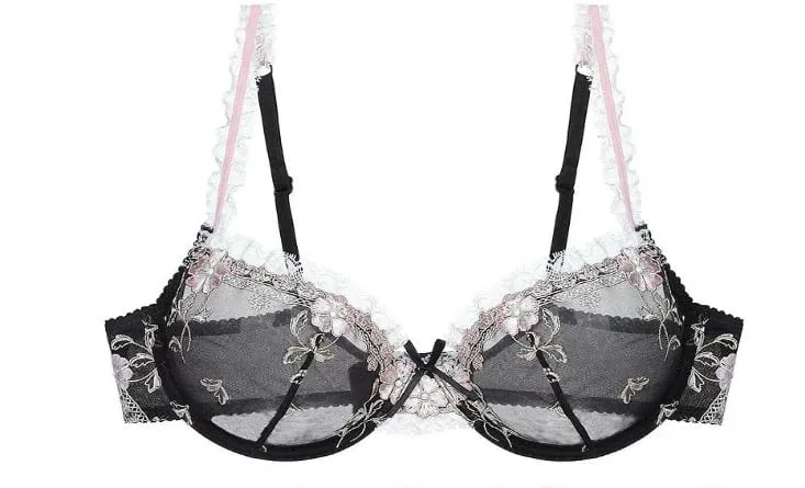 Delicate French Lace Lingerie Set White Mesh Embroidery Push‑Up Bra Panty Suit Plus Size Ladies Daily Wear Intimates — image 9