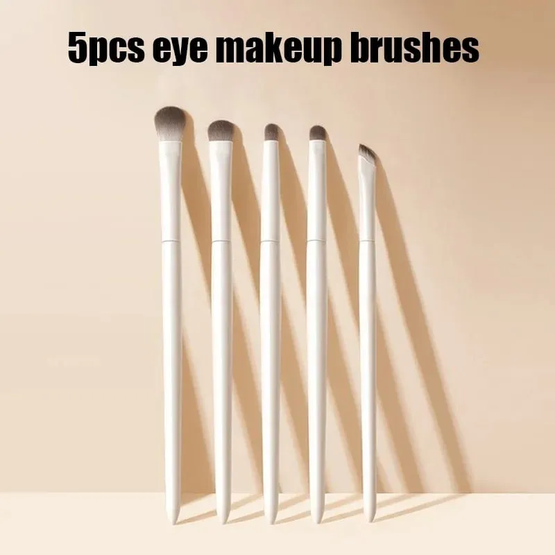 5/6/8/10 st Naturliga ögonmakeupborstar Set Detail Eyeshadow Borste Makeup Borste Vit Ultra Mjuk ögonskugga Eyeliner Makeup Tool — image 8